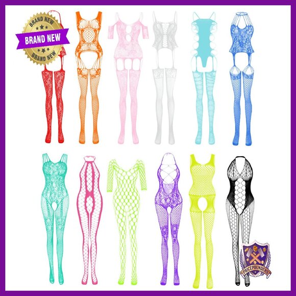 Sexy Fishnet Bodysuit Lingerie Set Free Size Nightwear